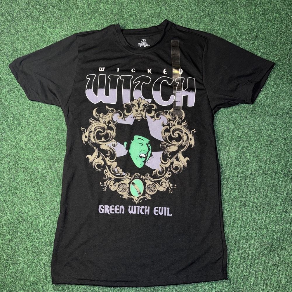 Wizard Of Oz Wicked Witch Black Graphic T Shirt New Size Small S26